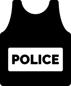 Police Vest Line Art Svg Vector, Free Vectors File
